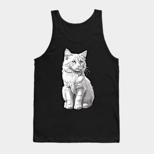 Cute white cat Tank Top